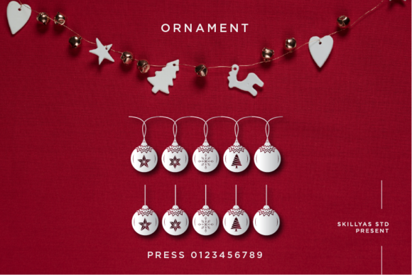 Christmas Glass Ball Font PNG with transparent background - Preview 5