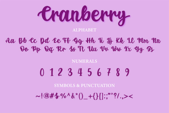 Cranberry Font - Preview 1