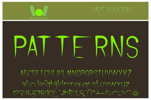 Crochet Pattern Font - Preview 2