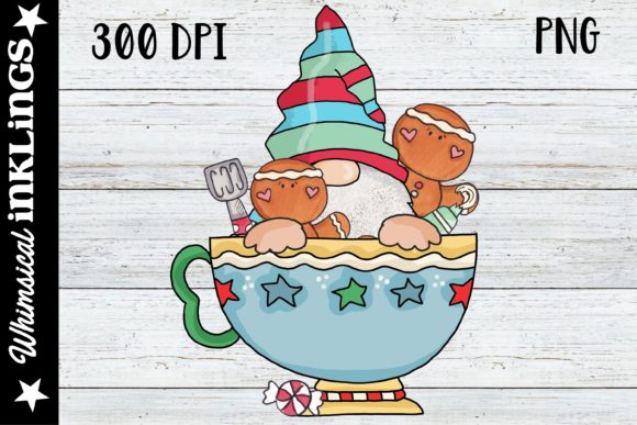 Gingerbread Gnome Teacup Graphics