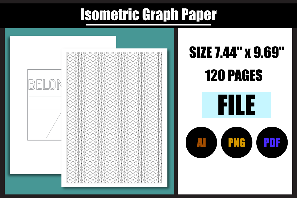 Isometric Graph Paper Notebook Interior Graphic by Creative_Saif ...