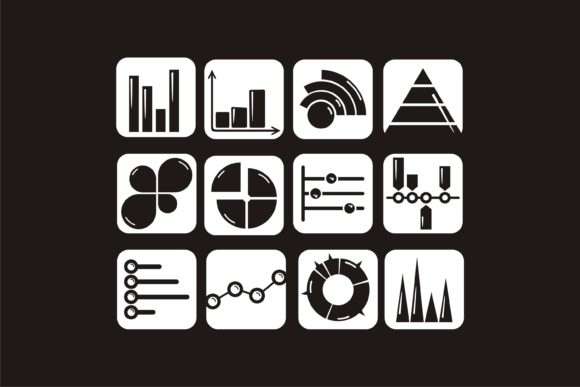 Mini Charts Font PNG with transparent background - Preview 1