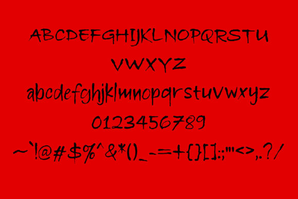 Red Smoke Font PNG with transparent background - Preview 6