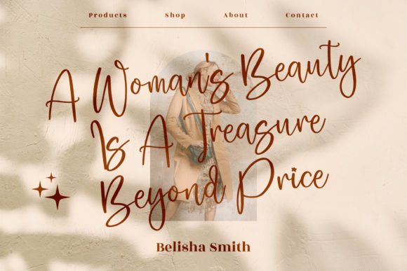 Safira Brown Font PNG with transparent background - Preview 2