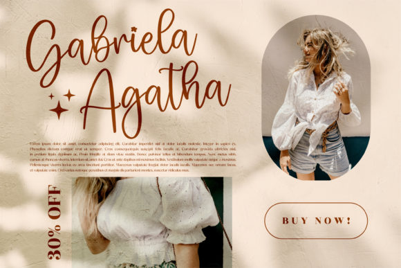 Safira Brown Font PNG with transparent background - Preview 5