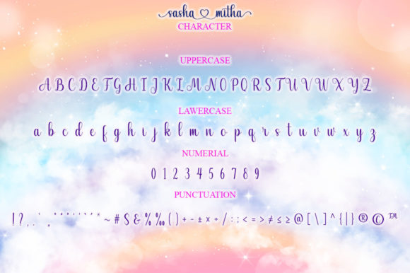 Sashamitha Font PNG with transparent background - Preview 3
