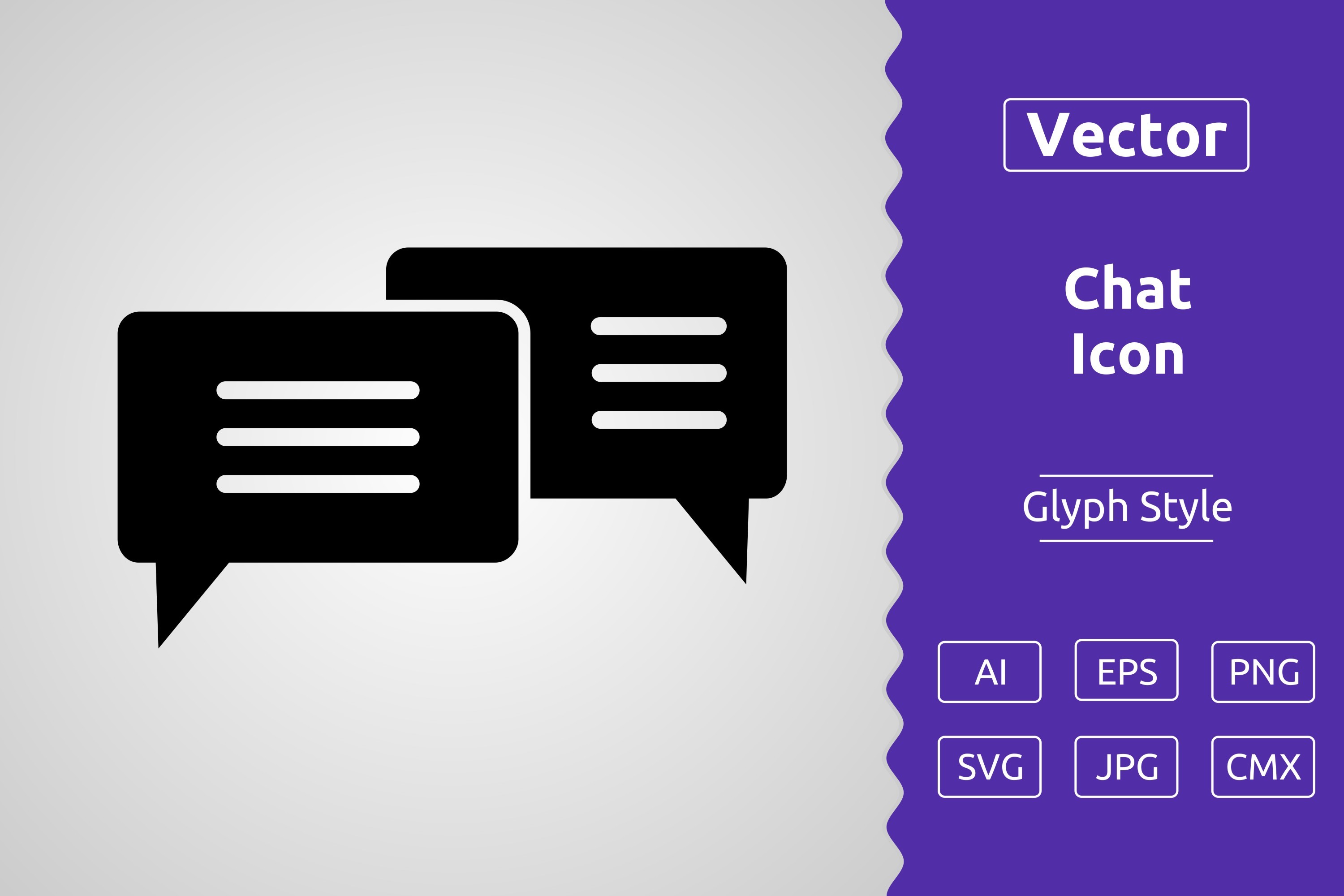 Vector Chat Glyph Icon Graphic by Muhammad Atiq · Creative Fabrica
