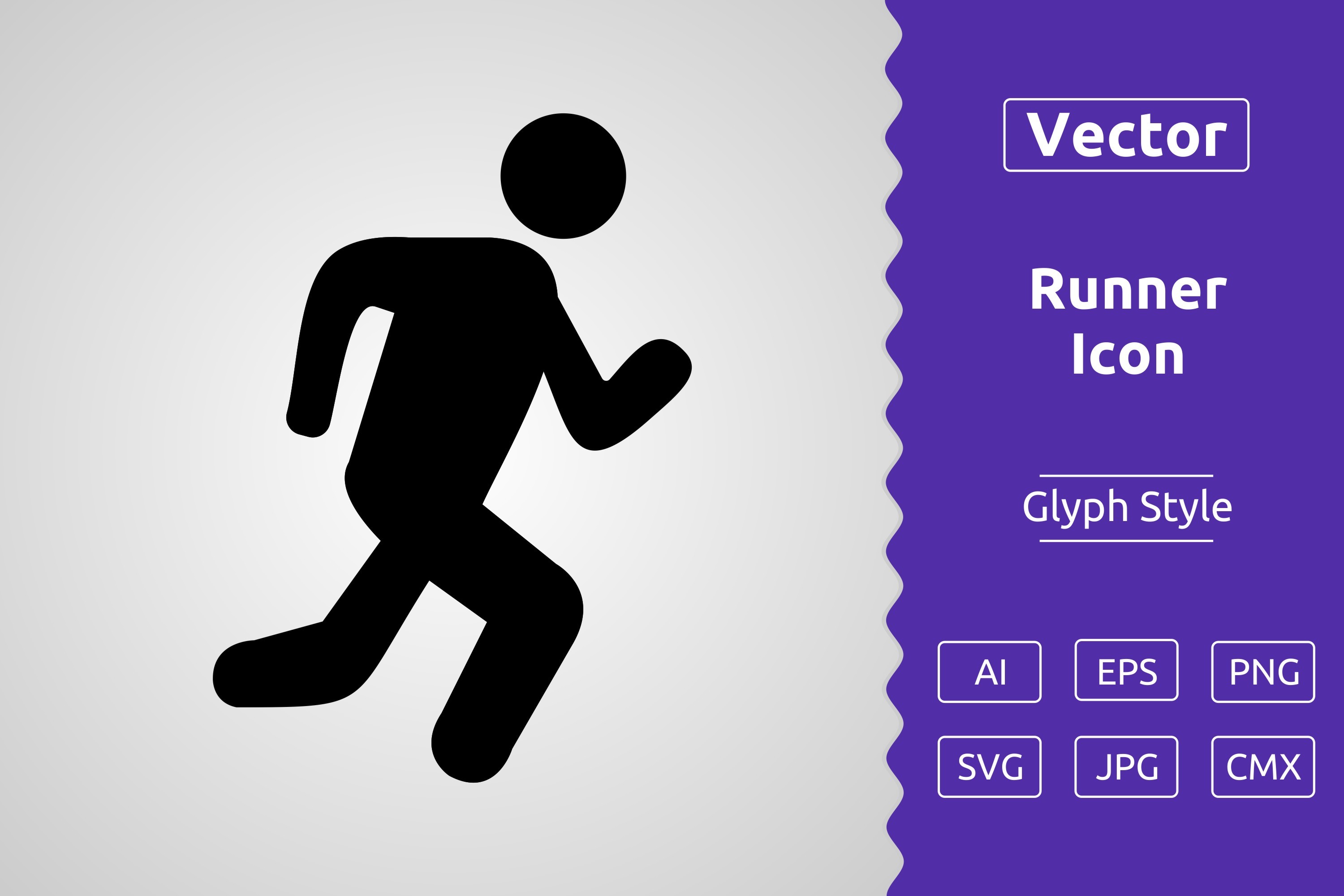 Vector Runner Glyph Icon Graphic by Muhammad Atiq · Creative Fabrica