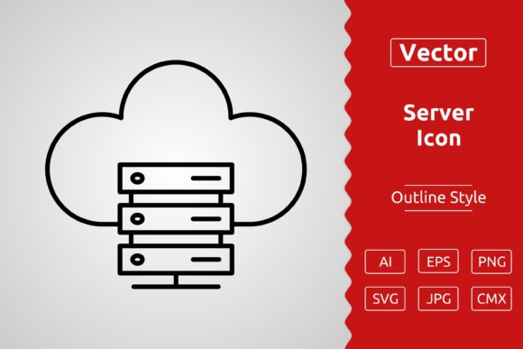 Vector Server Outline Icon Graphic by Muhammad Atiq · Creative Fabrica