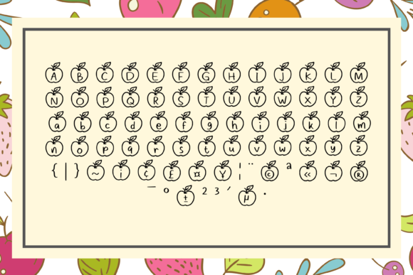 Apple Fruit Font - Preview 1