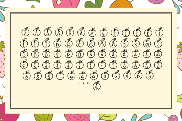 Apple Fruit Font - Preview 2