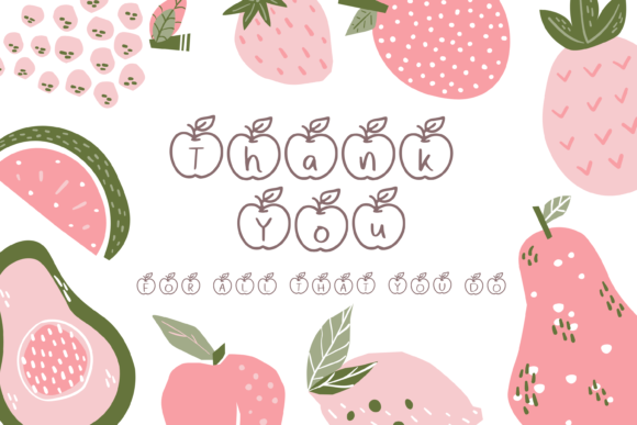 Apple Fruit Font - Preview 4