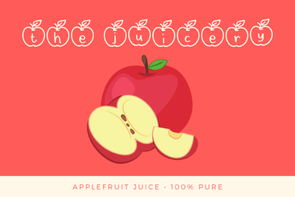 Apple Fruit Font - Preview 5