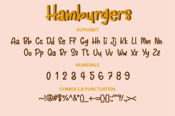 Hamburgers Font - Preview 1