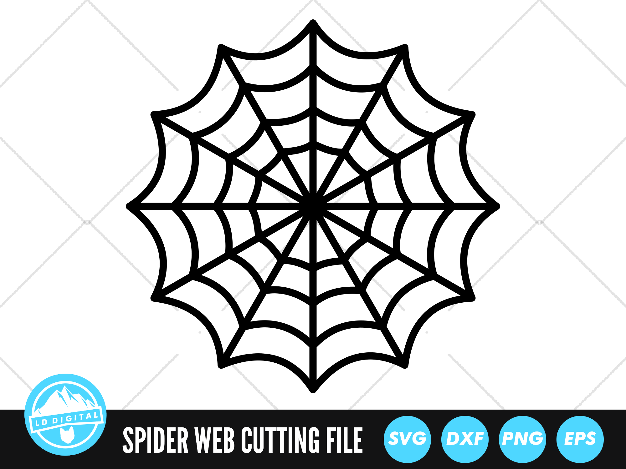 Large Spiderweb SVG | Halloween SVG