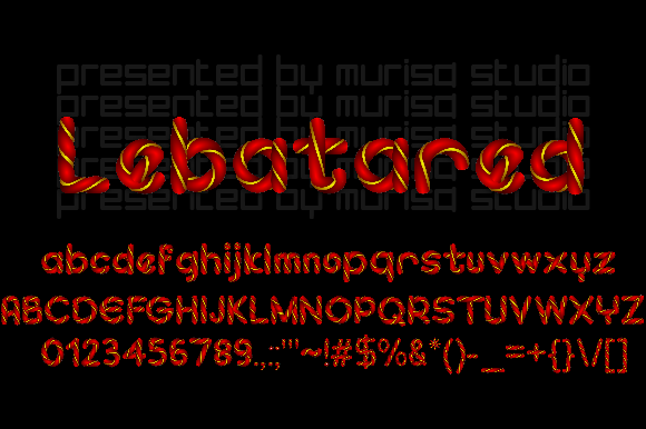 Lebatared Font PNG with transparent background - Preview 2