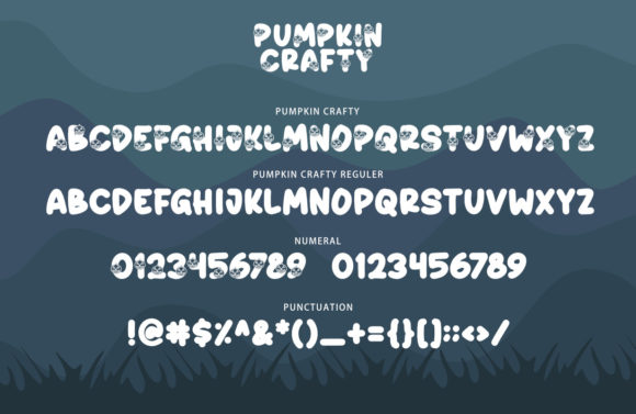 Pumpkin Crafty Font PNG with transparent background - Preview 2