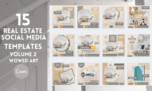 Preview of Real Estate Social Media Template Vol 2 real estate social media template