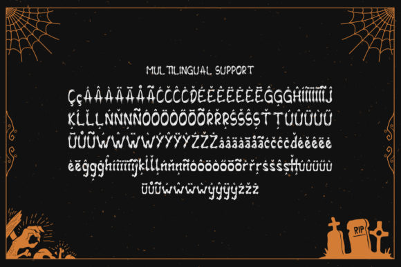 SkullBone Font PNG with transparent background - Preview 3
