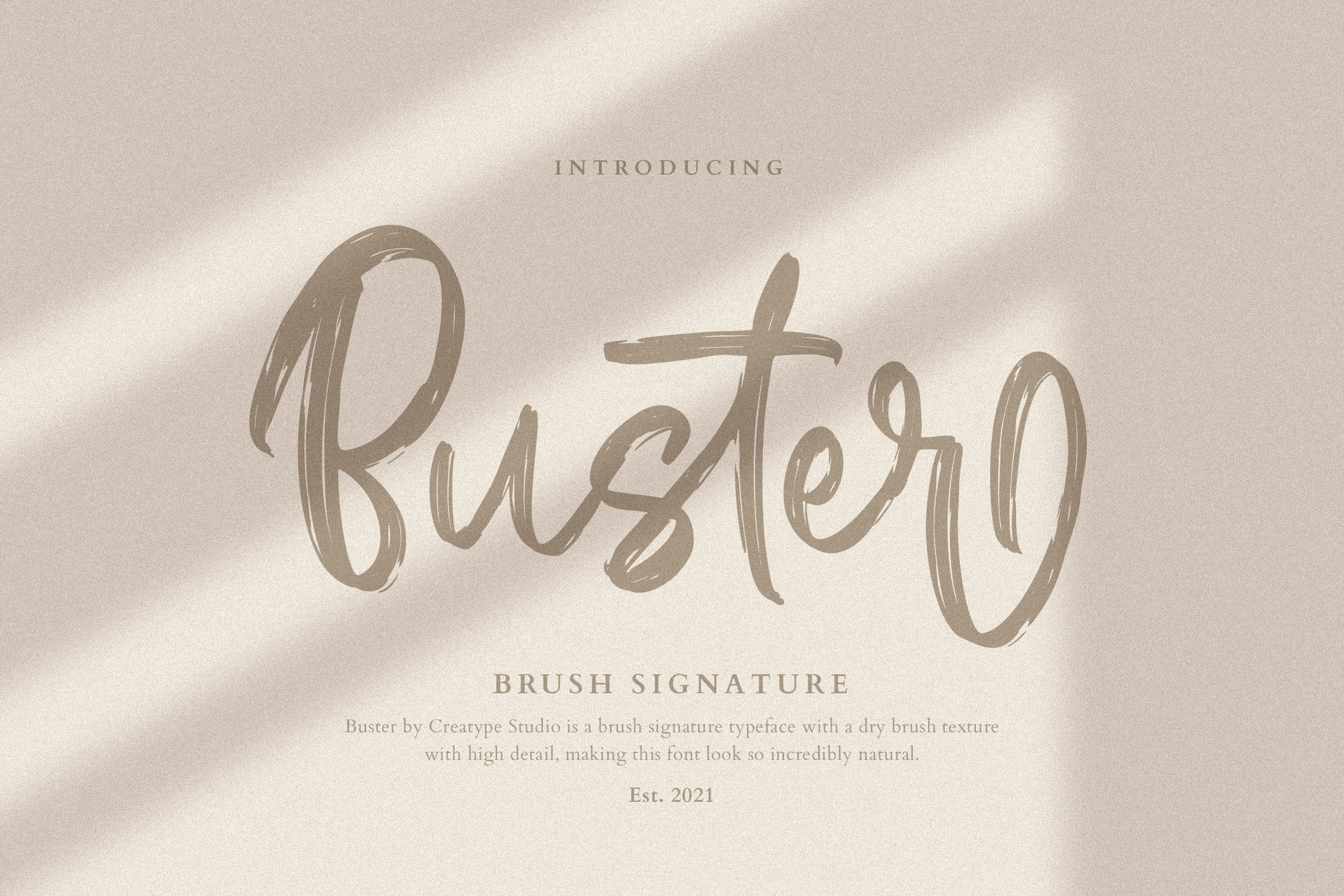 Buster Brush Signature preview: signature-style brush script font