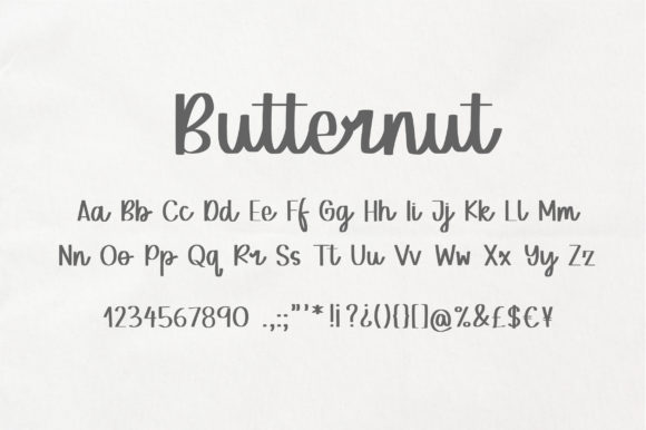 Butternut Font - Preview 1