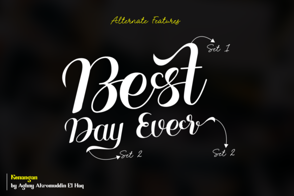 Kenangan Font font preview - 2