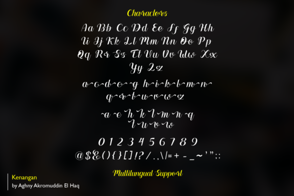 Kenangan Font font preview - 6