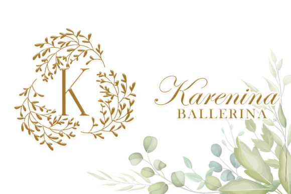 Petite Leaves Monogram Font PNG with transparent background - Preview 1