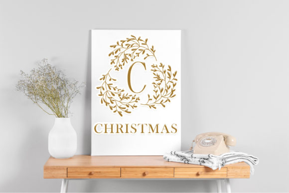 Petite Leaves Monogram Font PNG with transparent background - Preview 2