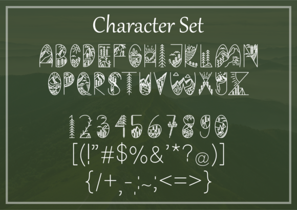 Power of Nature Font PNG with transparent background - Preview 1