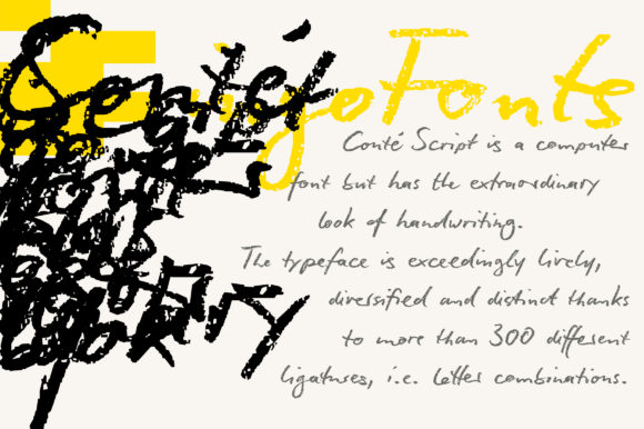 Conté Script Plus Font - Preview 3