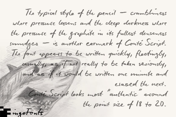 Conté Script Plus Font - Preview 4