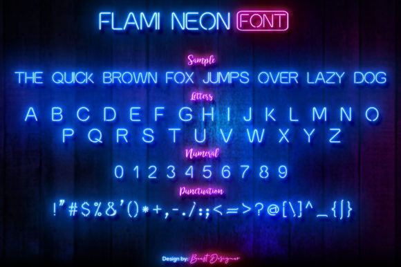 Flami Neon Font - Preview 1