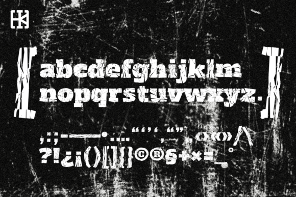HK Brandal Font PNG with transparent background - Preview 2