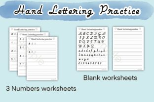 Hand Lettering Practice Sheets Graphic by Aloe_wannaart · Creative Fabrica
