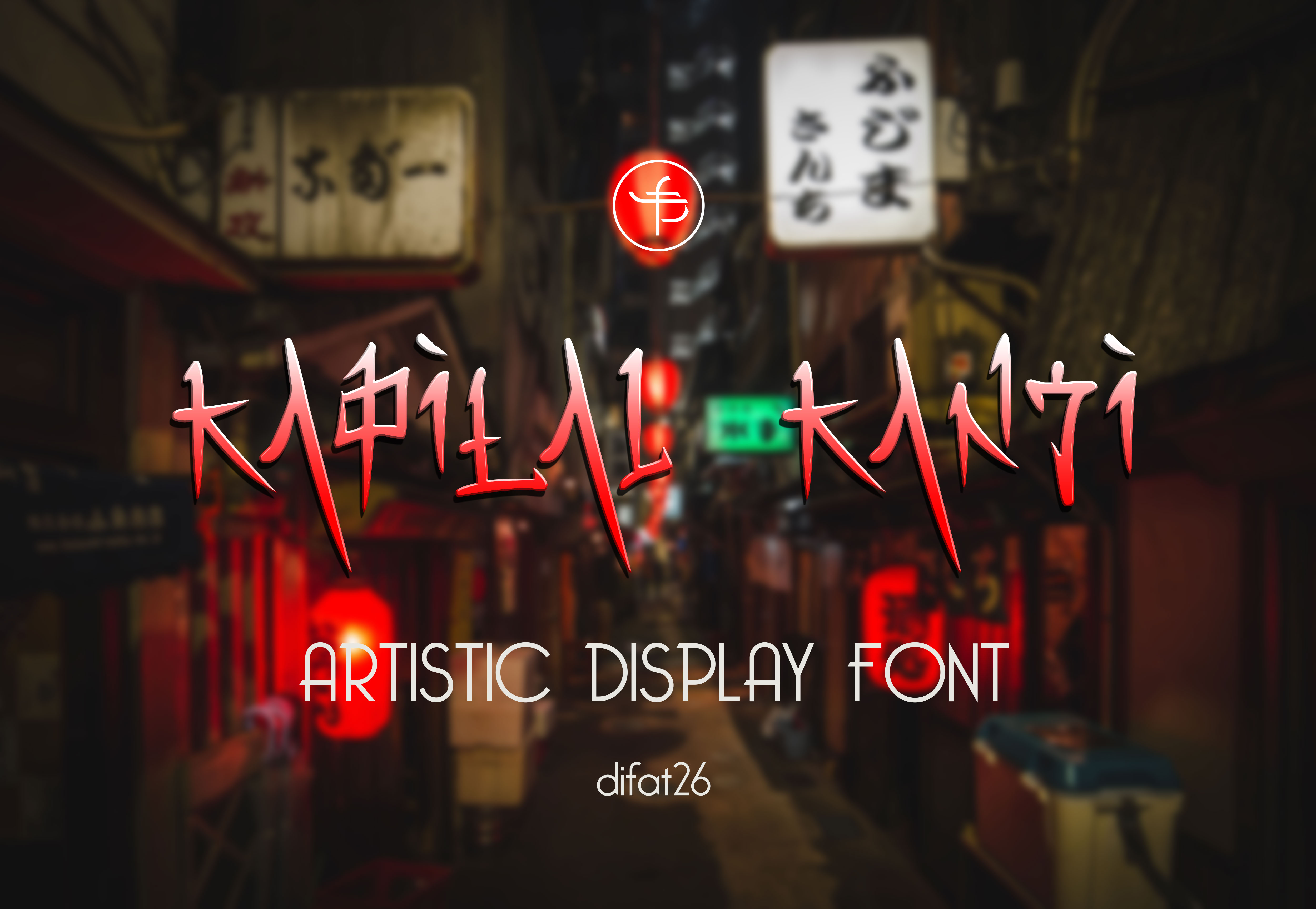 Kapital Kanji preview, kanji-inspired Latin display font