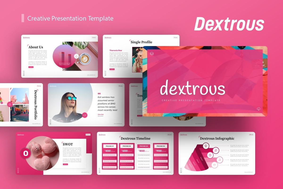 Presentation Template - Dextrous Graphic by SlideThrive · Creative Fabrica
