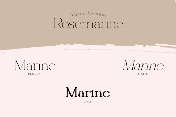 Rosemarine Font PNG with transparent background - Preview 1