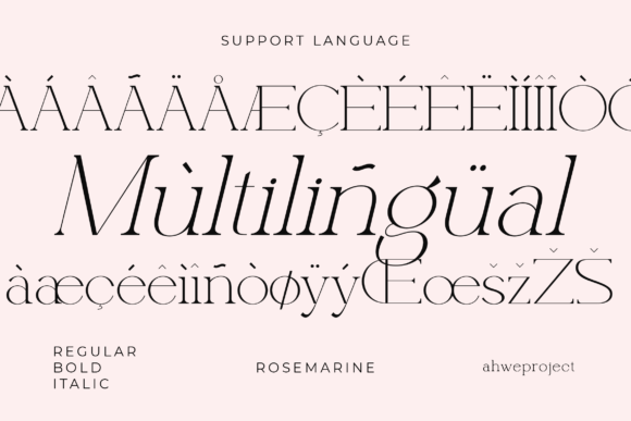 Rosemarine Font PNG with transparent background - Preview 6