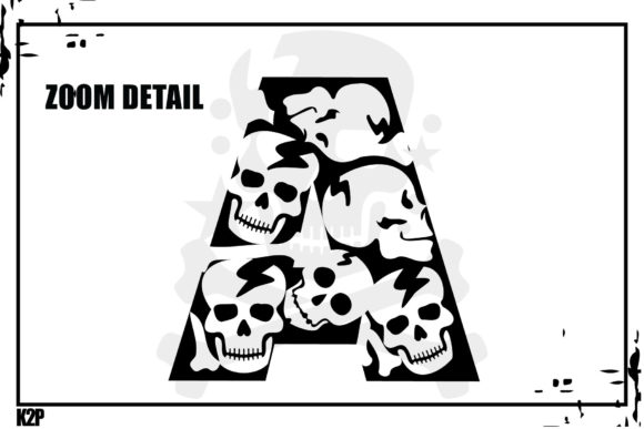 Skulls Font PNG with transparent background - Preview 5