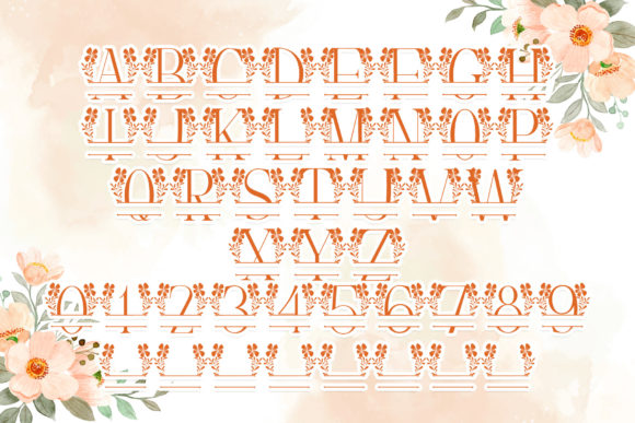 Beauty Floral Line Font - Preview 3