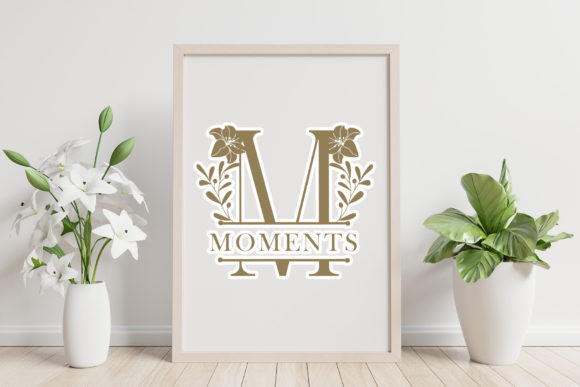 Beauty Lily Line Monogram Font PNG with transparent background - Preview 2