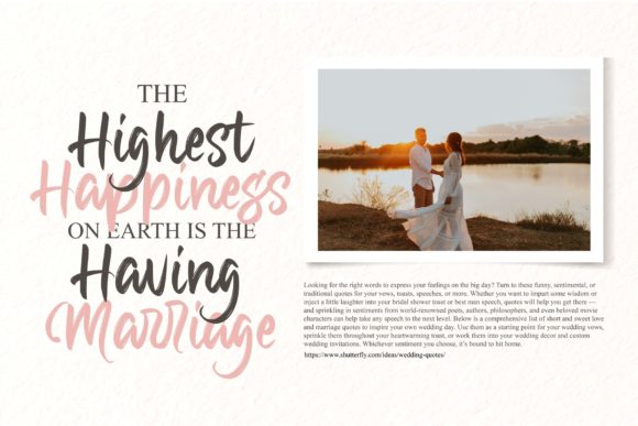 Calligra Marriage Font - Preview 5