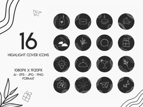 Hand Drawn Instagram Highlights Set