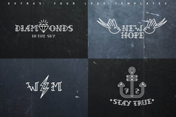 Old School Font PNG with transparent background - Preview 2