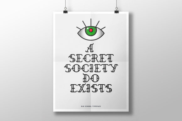 Old School Font PNG with transparent background - Preview 3