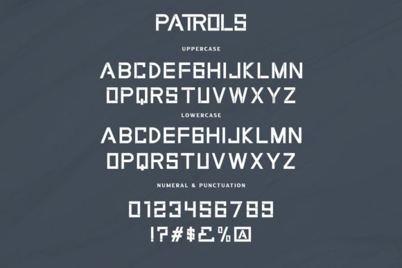 Patrols Font PNG with transparent background - Preview 3