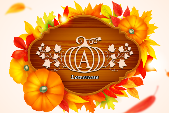 Pumpkin Monogram Font PNG with transparent background - Preview 2