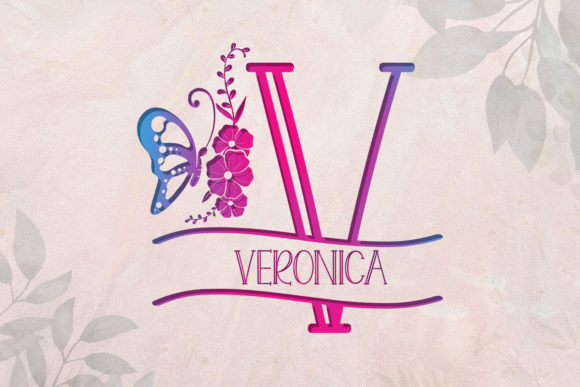 Sania Monogram Font PNG with transparent background - Preview 1