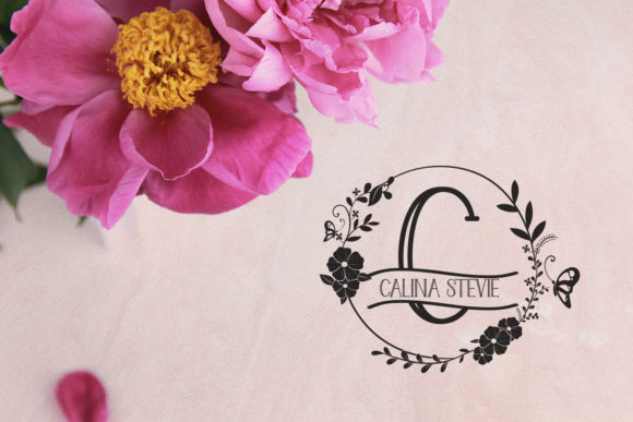 Sania Monogram Font PNG with transparent background - Preview 2